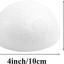 Crafjie 8PCS 4 Inchs Half Foam Balls White Half Round Polystyrene Foam Balls Craft Supplies Hemispherical Christmas Craft Ballfor DIY Home Craft Project and Art Decoration