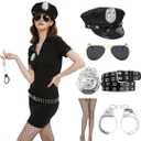 EBYTOP Halloween Costumes for Women Adult 2025 Cop Costume Femal Police Outfit L