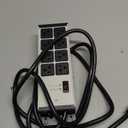 CCCEI Heavy Duty Power Strip Surge Protector 20 AMP, 8 Outlets 12 Gauge Industrial Shop Garage Metal Multiple Outlets, 10 FT Extension Cord 5-15P Adapter High Amp 6-20R T-Slot 20a for Appliance (Grey)