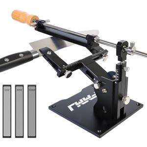 Adjustable Knife Sharpening Kit - Diamond Stones from Repair (320) to Polish (2000) for Dull Blades | Angle Guide for Chef, Hunting, Pocket Knives