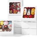 JCXGRVC 20 Pcs 6x6x2.5In Chocolate Strawberries Boxes Cake Boxes Charcuterie Boxes Bakery Boxes with Full Window Cookies Boxes Cakesickle Truffle Treat Box for Christmas Valentine's
