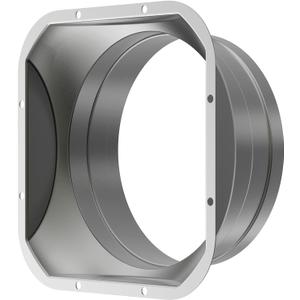 Hon&Guan 6 Inch Duct Connector, Metal Straight Pipe Flange for 6 Inch Duct, Square to Round Dryer Vent Connector for Heating Cooling Ventilation System