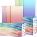 Ddaowanx Kraft Notebooks, Journals in Bulk, Lined Paper, 72 Pages, 36 Sheets, 80GSM, 8.3x5.5 Inch, A5 Size, Travel Writing Notebook for Office School Supplies (Lined-48pack, Gradient)