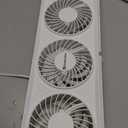 Comfort Zone Triple Window Fan with Adjustable Thermostat | 3-Speed High-Velocity Cooling | Horizontal or Vertical Manual Control | Fits Double Hung Windows (Min 25" x 8") | Fully Assembled | White