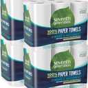 Seventh Generation Paper Towels 2-Ply 4 Pack 100% Recycled Paper 6 Rolls (White)