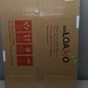 LOAAO 24X36 Inch Brushed Nickel Bathroom Mirror, Rounded Rectangle Silver Metal Frame Mirror, Brushed Nickel, Anti-Rust, Hangs Horizontally or Vertically