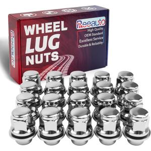 M12x1.25 Lug Nuts with Mag Flat Seat 20 pcs 13/16" 21mm Hex 1.5in Chrome Compatible with Q70 Q45 Q50 G37 I30 350Z 370Z 200SX