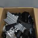 Leyndo 2 Pcs 5 ft Collapsible Artificial Christmas Tree with LED Light Pre Lit Red Sequined Pop Up Tinsel Pencil Skinny Xmas Tree for Indoor Home Fireplace Decoration