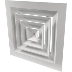 Repa Market 9" x 9" (Neck) Square Aluminum Ceiling Diffuser - Industrial 4 Way Supply Exhaust Ventilation, Air Conditioning - HVAC Horizontal Flow Duct Cover - Office Warehouse 14" x 14" (Outer)