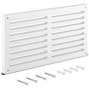 1 Pcs Return Air Grille 16 x 8.5 x 3/4 Inch High Flow Air Vent with Angled Slots Decorative White Return Vent Cover Suitable for Various Home Decoration Styles