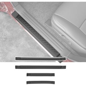 powoq Door Sill Protector Compatible with 2023-2026 Toyota 4Runner Car Door Sill Guard TPE 4Pcs Car Threshold Protector Replacement for 2023 2024 2025 2026 Toyota 4Runner Accessories