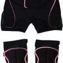 LUMINFLY Women's 3-Piece Winter Ski & Snowboard Protective Set, Padded Shorts & Knee Guards with 3D Technology Size S