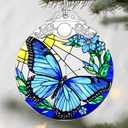 Butterfly Christmas Ornaments: Christmas Tree Ornaments, Holiday Decor for Butterfly Lover, Stocking Stuffers, Gift Ideas, Housewarming Gift, Xmas Gifts & Gifts for Women, Friends and Neighbors, Set Of 2