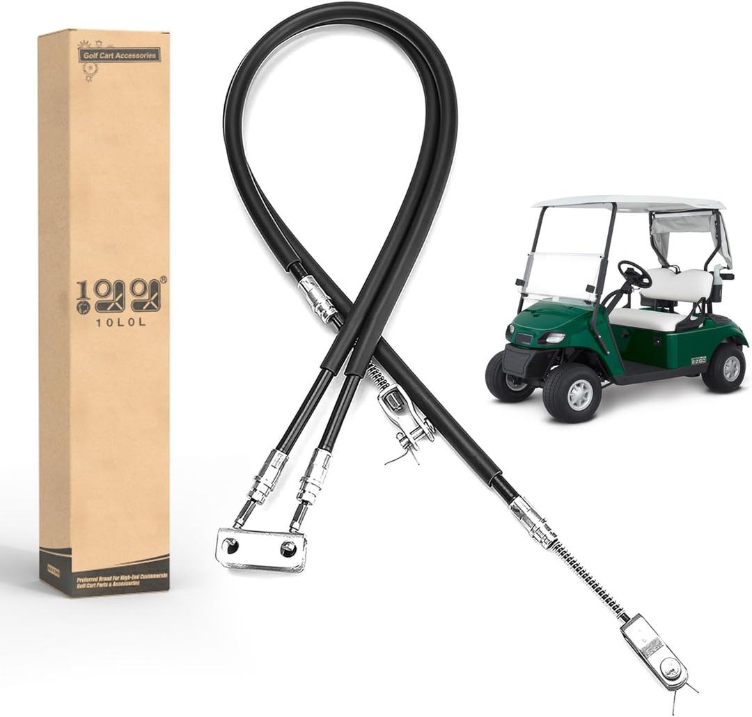 10L0L Golf Cart Brake Cable Stainless Steel Core for EZGO TXT 1994 & up or EZGO TXT Marathon Medalist, Golf Cart Driver & Passenger Side Brake Cable 70716-G03 70273-G03 70969-G03