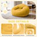 6 Pcs Inflatable Bean Bag Chairs with Electric Air Pump, Giant Blow Up Couch, Outdoor Folding Beanbag Chairs for Adults, Portable Lounger Air Sofa Lazy Sofa Seating for Movie Night Home Camping(Orange, 103 cm × 103 cm × 60 cm
