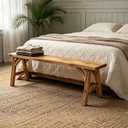 35.5in Narrow Bench for Entryway, Solid Wood, 35.5in/90cm