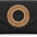GOKTOW Straw Clutch Purse Rattan Summer Woven Beach Handbags for Women Wedding Vacation Travel Party 2025