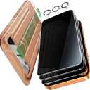 YMHML 3 Pack for iPhone 17 Pro Max Privacy Screen Protector Tempered Glass + 1 Set Camera Lens Protector, 25Anti Spy, [Top 9H+ Military Grade Shatterproof] [Bubble Free, Auto-Dust Removal]