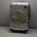 FUL Disney Mickey Mouse 29 Inch Rolling Luggage, Hardshell Suitcase with Spinner Wheels, Silver
