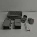 Poolside Storage Basket with Cup Holders – Adjustable Shelf for Above Ground Pools with 3-Inch or Smaller Top Rails – Durable Pool Accessories for Most Above Ground Pools (Gray)