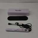 Terviiix Airflow Styler Curling Iron, Hair Curler with Cooling Air Vents to Lock in Style, Titanium Flat Iron Hair Straightener for Travel, 5 Adjustable Temp, Dual Voltage, Auto Shut Off, Purple