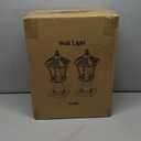 YSN Outdoor Post Lights 2 Pack, 16" Lamp Post Light Fixture, Black Pole Lights Outdoor, Waterproof Lamp Posts Outdoor Lighting with Pier Mount Base, Anti-rust Post Lamps for Outside Yard Garden Garage