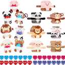 2 x 28 Pack Huggable Animal Valentine Cards + Heart Squishy Stress Balls - Interactive Valentine Exchange Cards with Slow Rebound Fidget Toys, Perfect Valentine Party Favors & Classroom Prizes