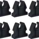 Rubber Pole Light Storage Clips for Boat to Hold 3/4 Inches Poles, Versatile Black Clips for Marine Organization Boat Accessories
