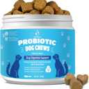 Natural Probiotic Digestive Supplement for Dogs - Probiotic Chewable with Prebiotics and Enzymes Supports Gut Health, Diarrhea & Digestion, Improve Immune System Allergy Itch Skin (1)