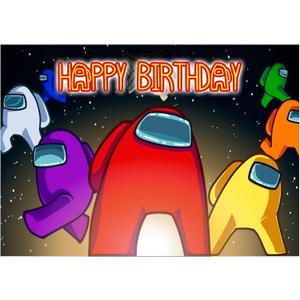 8.3 x 11.7 Inch Edible Square Cake Toppers  Bet-ween Us Themed Birthday Party Collection of Edible Cake Decorations