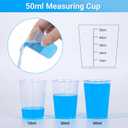 Gartful Epoxy Resin Tool Kit, 20Pack 50ml Plastic Graduated Cups, 200 Pack 40ml Disposable Measuring Cups, 10 Pack 15ml Droppers, 50 Pack Wooden Stir Sticks, Casting DIY Set for Art Craft, Pack of 280