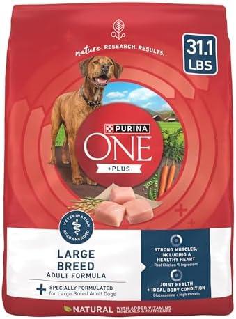 Purina One +Plus Dry Dog Food for Large Adult Dogs High Protein, Real Chicken - 31.1 lb Bag best by sep 2026