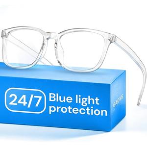Gaoye Transparent, Clear Blue Light Glasses for Computer & Gaming - Anti UV Ray Lenses, Scratch-Resistant & Comfort Fit