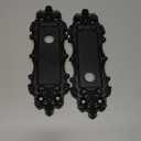CEYMIO Mortise Lock Door Knob Plate for Interior Doors 2 Pack Antique Oil Rubbed Bronze Door Lock Cover Handle Vintage Old Style Door Knob Conversion Kit Black Color