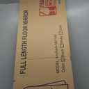 Delma Arched Mirror Full Length,Standing Mirror Full Body,Large Floor with Stand for Wall Entryway Door Bedroom Bathroom Living Room (56"L x 15"W, Black Frame)