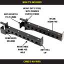 HulkFit Straight Dip Bar/Spotter Arm Attachment for Wall Mounted Power Cage, Black