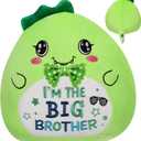 Big Brother Gift Dinosaur Plush - Children‘s Day Boy Birthday Gifts Soft Dino Stuffed Animals Long Tail Green Realistic Dinosaur Plush Toys for Toddler Newborn First for Kids 9 Inch