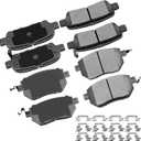 CCIyu D905 D969 Front & Rear Ceramic Brake Pads for Infiniti FX35, FX45, Nissan Altima, Maxima, Murano