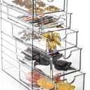 Clear Hair Accessory Organizer Box, Plastic Hair Tie Organizer Storage Box with 5 Drawers, Hair Accessories Container Makeup Organizer Jewelry Holder for Bathroom, Closet Desk, Office