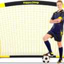 Happy Jump Soccer Goal Pop Up Foldable Soccer Net for Backyard 7x5FT,5x3.6FT,4x3FT,3x2.2FT