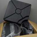 4-Piece 200lb Umbrella Base Outdoor Patio Umbrella Stand Easy-Fill Square Shaped Cantilever Offset Filled with Water or Sand for Garden, Backyard and Poolside, Black