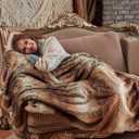 Krifey Plush Faux Fur Throw Blanket,Luxury Thick Fluffy Blankets for Couch, Bed, Sofa,Warm Fuzzy Cozy Decorative Blankets as Birthday Gift(60"x80",Brown)
