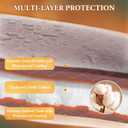 Magnetic Thermal Insulated Door Curtain, Fits 72'' x 80'' Doors(Curtain Size 74'' x 82''), Weatherproof Oxford with Cotton-Fill Insulation Door Cover for Winter, Keep Warm, Brown