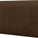 Loveseat Cushion Cover Leather-Look 1PC Stretch Love Seat Slipcover for Living Room Individual Couch Seat Protector, Pet-Friendly, Non-Slip, Easy Fit - Dark Brown