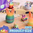 6PCS 3D Printed Animals with Eggs, Prefilled Egg with Articulated Rabbit Fidget Toys Inside, Party Favors, Classroom Prizes, Goodie Bag Fillers