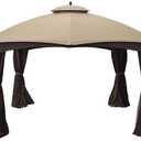 Garden Winds Replacement Canopy for Allen Roth 10x12 Gazebo Model GF-12S004B - Performance 350 Fabric - Beige