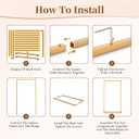 Wedding Sign Holder, 57x31x15"Welcome to Our Wedding Sign Stand Metal Wedding Sign with 8 Pair Satin Ribbon & 2 Pair Leather Sign Straps,Storage Bag, Flower Vine,Heavy Duty Easel Stand for Sign,Poster (Gold)