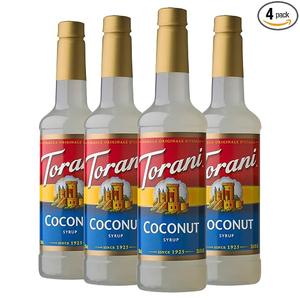 Torani Coconut Flavored Drink Syrup, 25.4 fl oz, 4 Pack