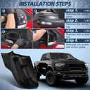 Right Passenger Side Car Mirror Cap Cover Compatible with Dodge Ram 1500 Replacement Accessories 2019-2025 with Turn Signal Light Model, Not for Classic Ram 1500 and Towing Mirrors