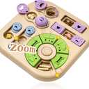 Interactive Dog Puzzle Toys for Smart Dogs - Mental Stimulation Puzzle Toys for Small & Medium Dogs, Treat Dispensing Dog Enrichment Toys for Beginner Dogs (Khaki)